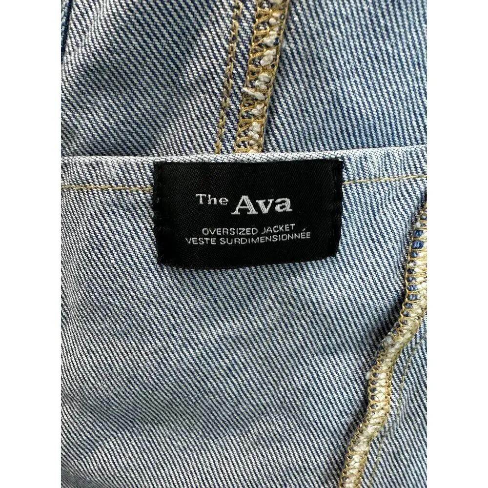 Outland Denim NWT Girls The Ava Organic Cotton Oversized Belted Jean Jacket XL